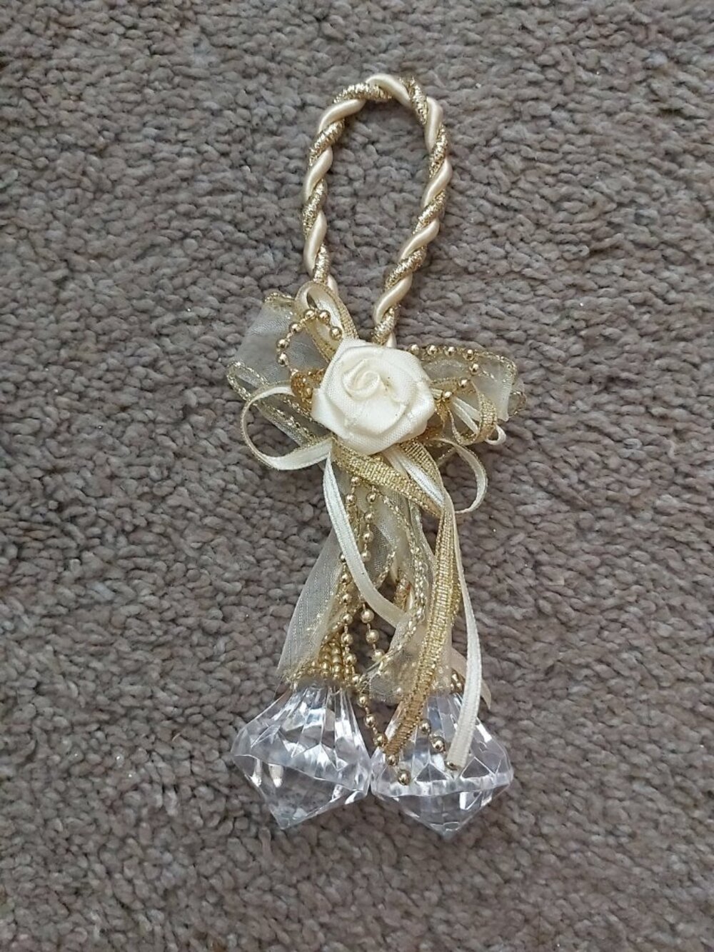 Vintage Twisted Satin Rope & Textured Bead Strand